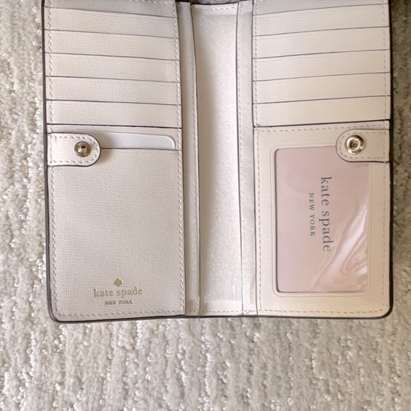 NWT Kate Spade Darcy Large Slim Bifold Leather Embellished Wallet - Picture 8 of 9